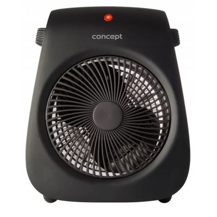 Concept vt7041 - ventilátor s ohrievacím telesom 1000/2000 W/230 V, čierny
