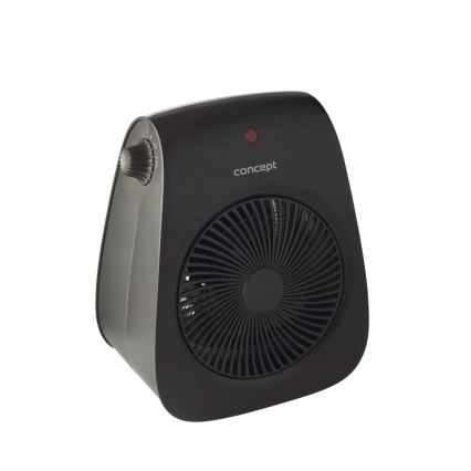 Concept vt7041 - ventilátor s ohrievacím telesom 1000/2000 W/230 V, čierny