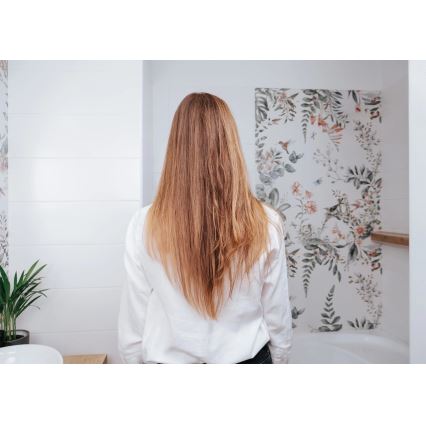 Concept VZ2110 - Žehlička na vlasy GLAM STYLE 48W/230V biela/ružovo-zlatá