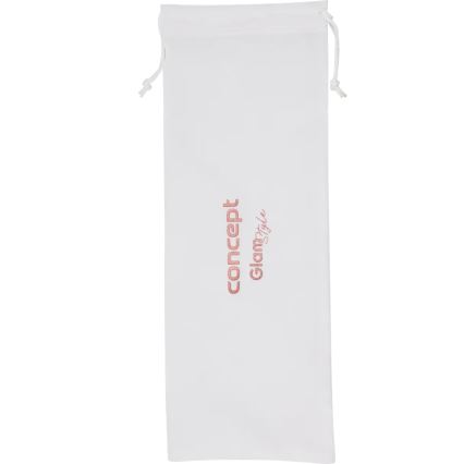 Concept VZ2110 - Žehlička na vlasy GLAM STYLE 48W/230V biela/ružovo-zlatá