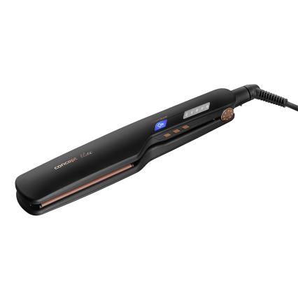 Concept VZ6010 - Parná žehlička na vlasy s LED displejom ELITE STEAM BOOST 54W/230V čierna