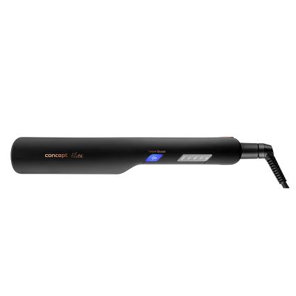Concept VZ6010 - Parná žehlička na vlasy s LED displejom ELITE STEAM BOOST 54W/230V čierna