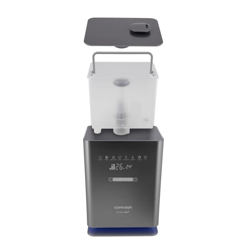Concept ZV2021-  Zvlhčovač vzduchu s arómovým difuzérom PERFECT AIR SMART 4,6 l 110W/230V Wi-Fi antracit + diaľkové ovládanie