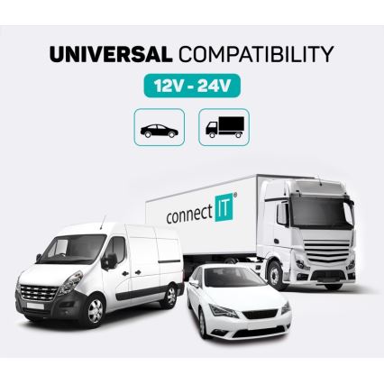 CONNECT IT CCC-8600-BK - FM vysielač do auta s funkciou handsfree čierna