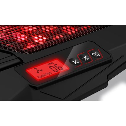 CONNECT IT CCP-2200-RD - Chladiaca podložka pre notebook 4x ventilátor 2xUSB čierna/červená