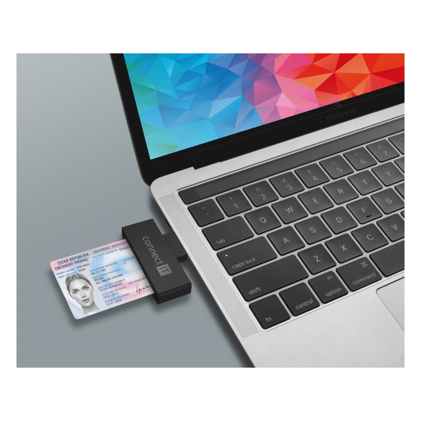 CONNECT IT CFF-3000-BK - Čítačka eObčaniek a čipových kariet 5V