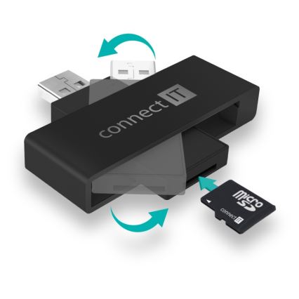 CONNECT IT CFF-3000-BK - Čítačka eObčaniek a čipových kariet 5V