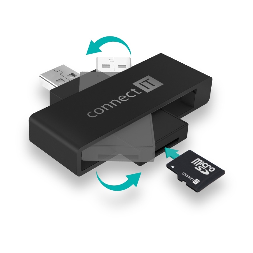 CONNECT IT CFF-3000-BK - Čítačka eObčaniek a čipových kariet 5V