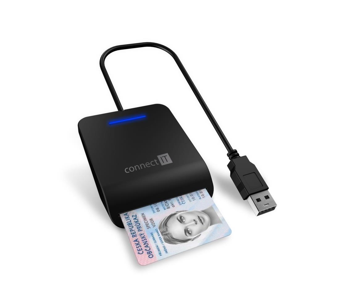CONNECT IT CONNECT IT CFF-3050-BK - Čítačka eObčaniek a čipových kariet 5V 