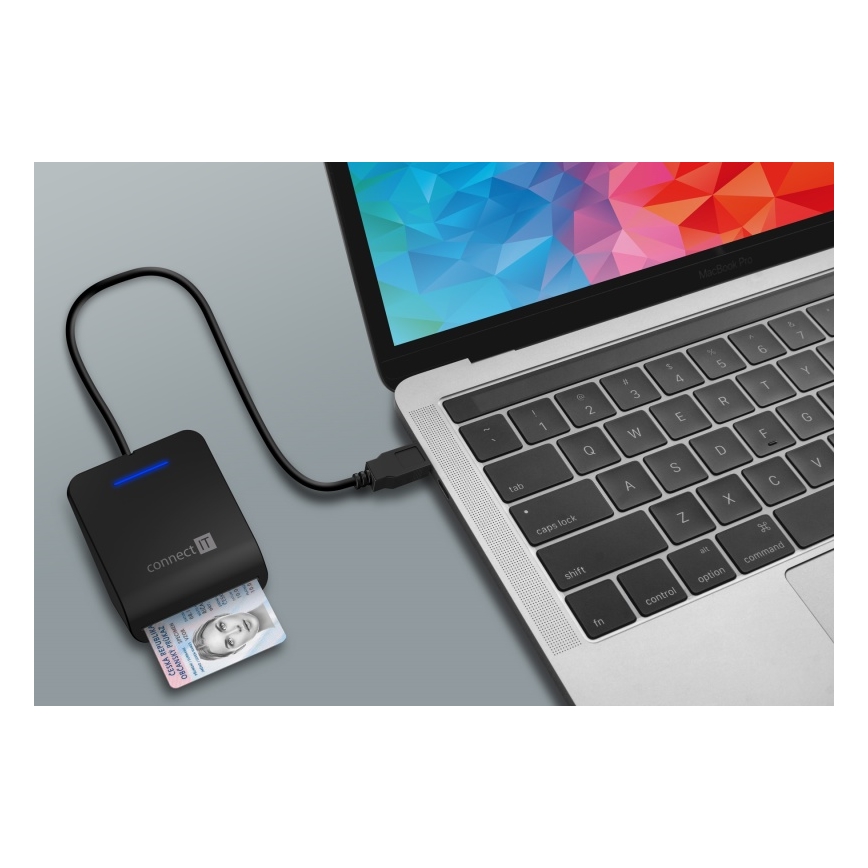 CONNECT IT CFF-3050-BK - Čítačka eObčaniek a čipových kariet 5V