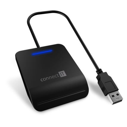 CONNECT IT CFF-3050-BK - Čítačka eObčaniek a čipových kariet 5V