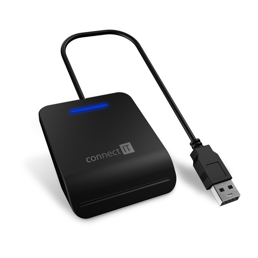 CONNECT IT CFF-3050-BK - Čítačka eObčaniek a čipových kariet 5V
