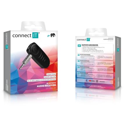 CONNECT IT CFF-4050-BK - Bluetooth audio prijímač AUX 110 mAh