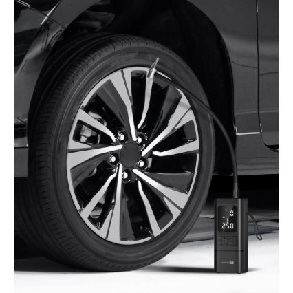 CONNECT IT CFF-4500-BK - Digitálny kapesný kompresor AirFlow 80W/6000 mAh čierna