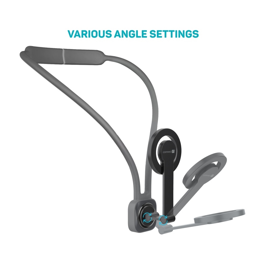 CONNECT IT CFF-6020-GY - Flexibilný magnetický držiak telefónu na krk MagSafe