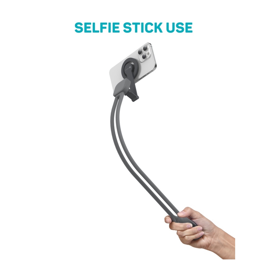 CONNECT IT CFF-6020-GY - Flexibilný magnetický držiak telefónu na krk MagSafe