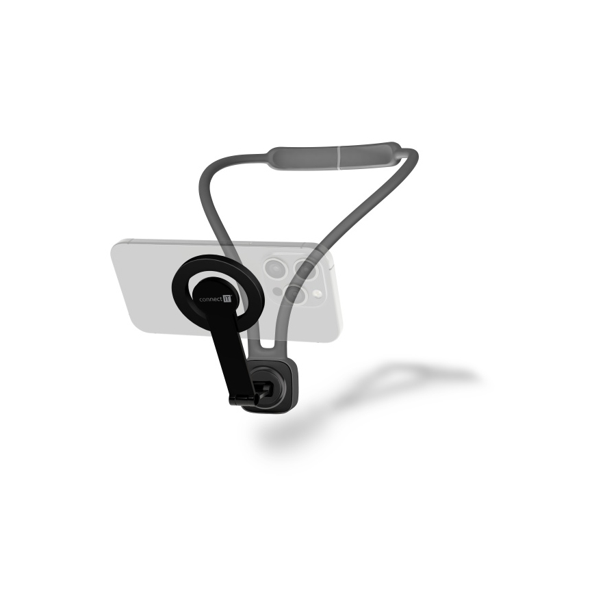 CONNECT IT CFF-6020-GY - Flexibilný magnetický držiak telefónu na krk MagSafe