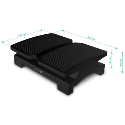 CONNECT IT CFH-4100-BK - Polohovateľná podložka pod nohy čierna