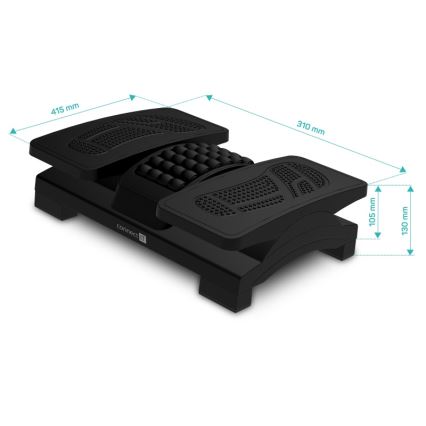 CONNECT IT CFH-4105-BK - Polohovateľná podložka pod nohy čierna