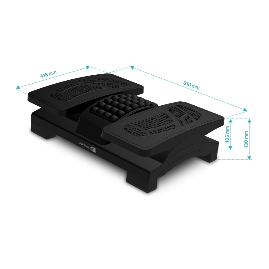 CONNECT IT CFH-4105-BK - Polohovateľná podložka pod nohy čierna
