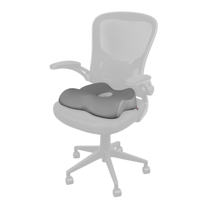 CONNECT IT CFH-5901-GY - Anatomický vankúš na stoličku šedá