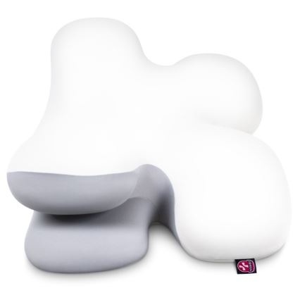 CONNECT IT CFH-6030-WH - Anatomický vankúš Virgo biela/šedá