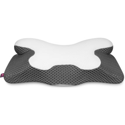CONNECT IT CFH-6031-WH - Anatomický vankúš Lyra biela/sivá