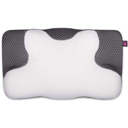 CONNECT IT CFH-6031-WH - Anatomický vankúš Lyra biela/sivá