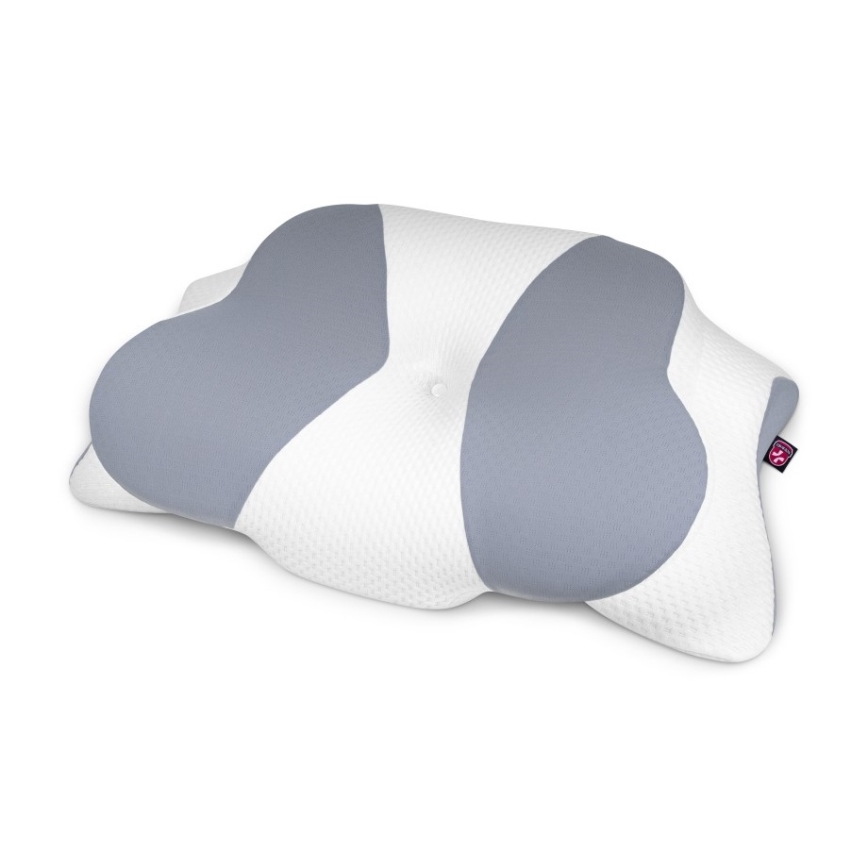CONNECT IT CFH-6032-WH - Anatomický vankúš Gemini biela/sivá