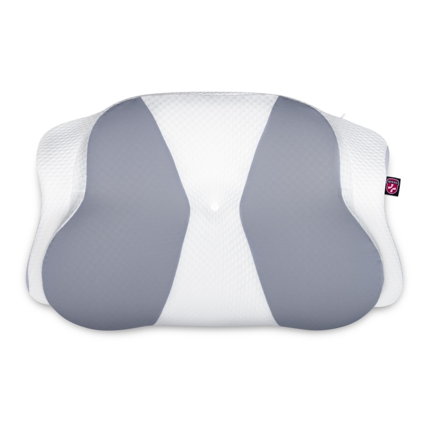 CONNECT IT CFH-6032-WH - Anatomický vankúš Gemini biela/sivá