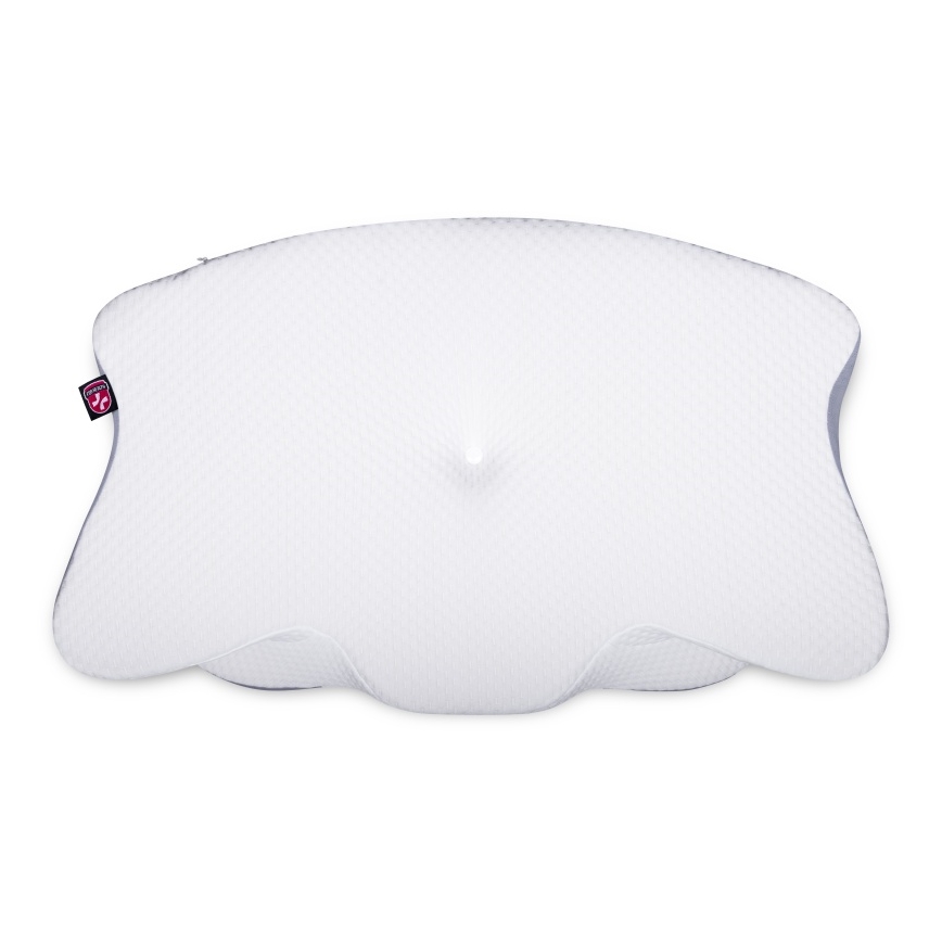 CONNECT IT CFH-6032-WH - Anatomický vankúš Gemini biela/sivá