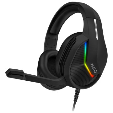 CONNECT IT CHP-3595-BK - LED RGB Herné káblové slúchadlá s mikrofónom čierna