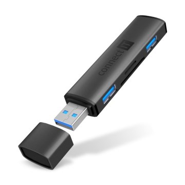 CONNECT IT CHU-4060-AN - USB-A hub s čítačkou pamäťových kariet 4v1