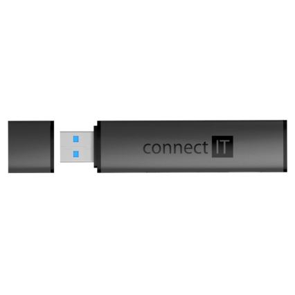 CONNECT IT CHU-4060-AN - USB-A hub s čítačkou pamäťových kariet 4v1