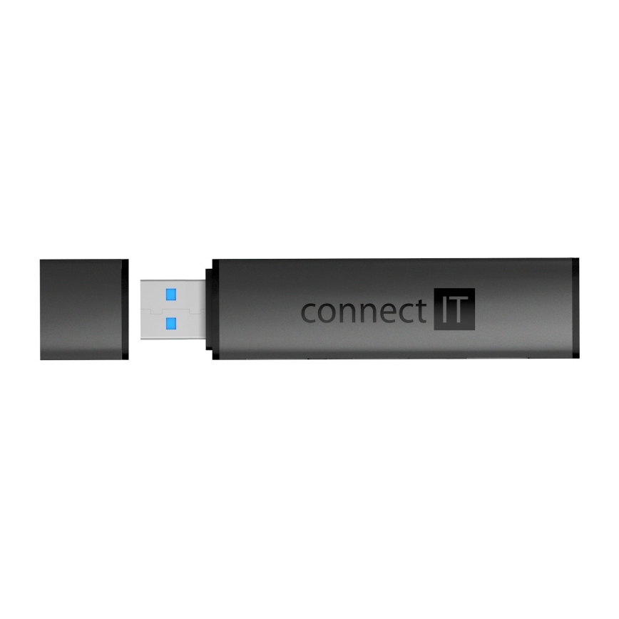 CONNECT IT CHU-4060-AN - USB-A hub s čítačkou pamäťových kariet 4v1