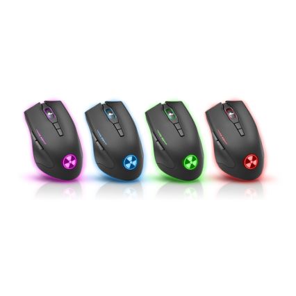 CONNECT IT CI-1128 - LED Káblová herná myš 1000/1200/1600/3200 DPI čierna