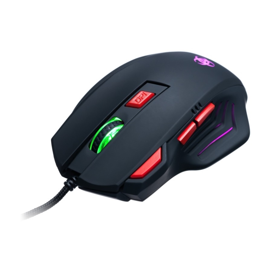 CONNECT IT CI-191 - LED Káblová herná myš 800/1600/2400/3200 DPI čierna