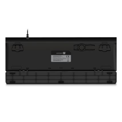 CONNECT IT CKB-7050-CS - LED RGB Káblová herná klávesnica s CZ/SK lokalizáciou čierna