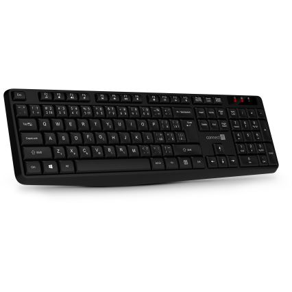CONNECT IT CKM-4500-CS - Bezdrôtová klávesnica a myš 1000 DPI s CZ/SK lokalizáciou 1xAAA + 1xAA čierna
