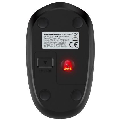 CONNECT IT CKM-4500-CS - Bezdrôtová klávesnica a myš 1000 DPI s CZ/SK lokalizáciou 1xAAA + 1xAA čierna