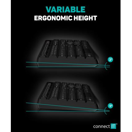 CONNECT IT CKM-4500-CS - Bezdrôtová klávesnica a myš 1000 DPI s CZ/SK lokalizáciou 1xAAA + 1xAA čierna