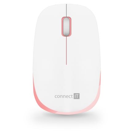 CONNECT IT CKM-7801-CS - Bezdrôtová klávesnica a myš 1200 DPI s CZ/SK lokalizáciou 1xAAA + 1xAA biela/ružová