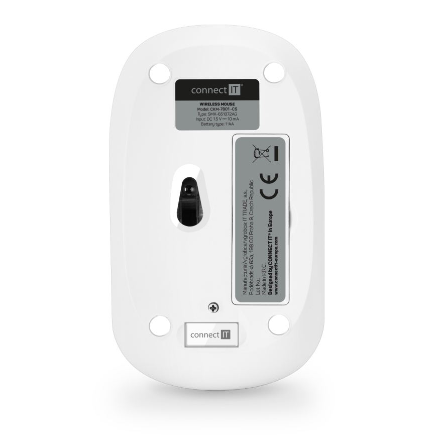 CONNECT IT CKM-7801-CS - Bezdrôtová klávesnica a myš 1200 DPI s CZ/SK lokalizáciou 1xAAA + 1xAA biela/ružová
