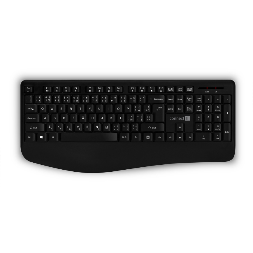 CONNECT IT CKM-7803-CS - Bezdrôtová klávesnica a myš 1200 DPI s CZ/SK lokalizáciou 1xAAA + 1xAA čierna