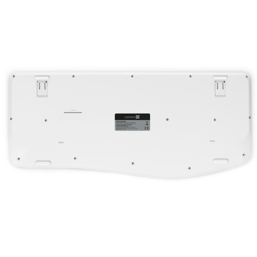 CONNECT IT CKM-7804-CS - Bezdrôtová klávesnica a myš 1200 DPI s CZ/SK lokalizáciou 1xAAA + 1xAA biela