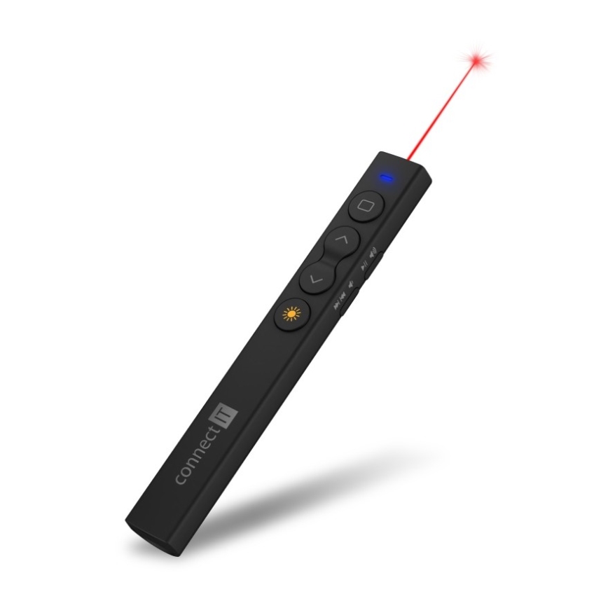 CONNECT IT CLP-2050-BK - Bezdrôtový prezentér s laserovým ukazovadlom 1xAAA