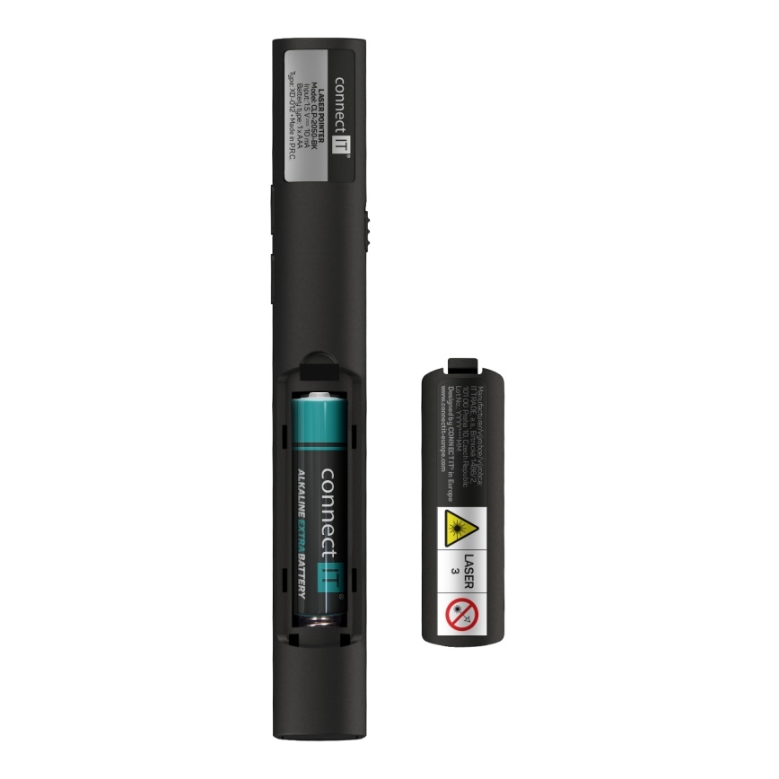 CONNECT IT CLP-2050-BK - Bezdrôtový prezentér s laserovým ukazovadlom 1xAAA