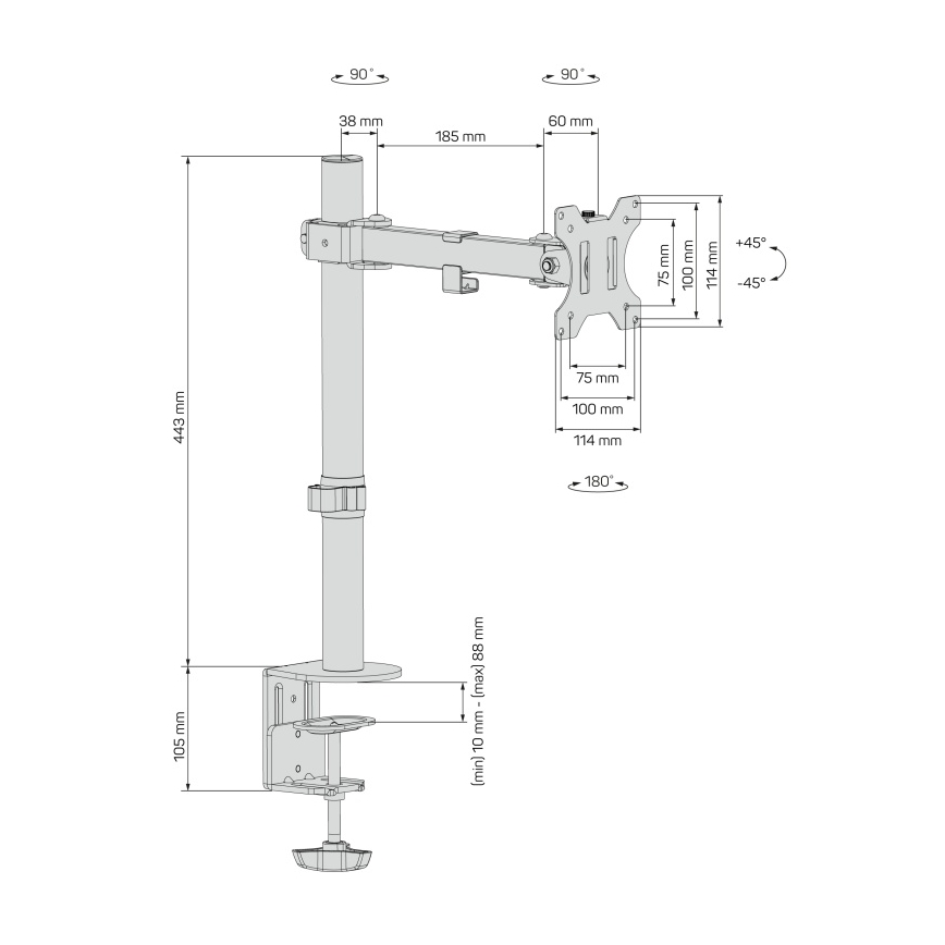 CONNECT IT CMF-3103-BK - Univerzálny držiak monitora 13-32” čierna