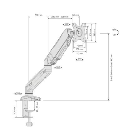 CONNECT IT CMF-3107-BK - Univerzálny držiak monitora 13-32” čierna