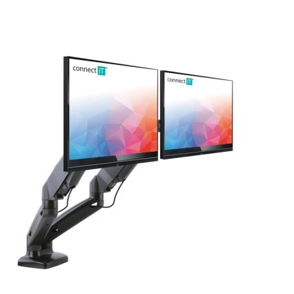 CONNECT IT CMF-3207-BK - Univerzálny držiak na 2 monitory 13-27” čierna